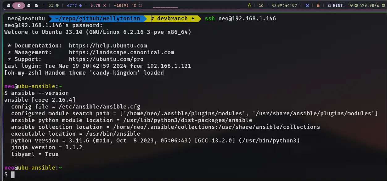ansible version